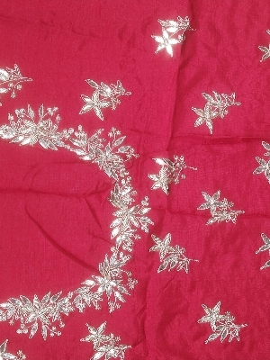 Applique & Handwork - Fabric Type: Silk