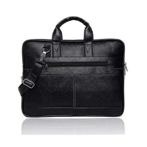 Black Faux Leather Office Bag