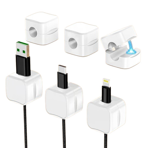 Magnetic Cable Organizer Clips 6pcs