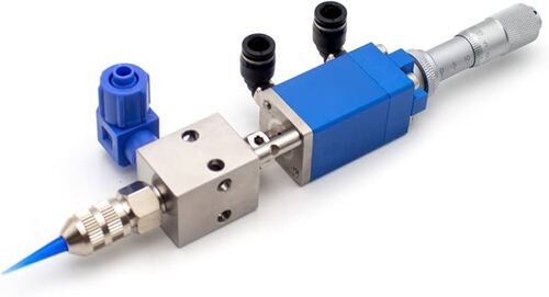 Compound Micrometer Dispensing Valve - Color: Blue
