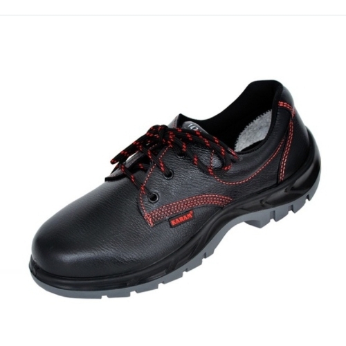 Karam Safety Shoes - Size 3 to 12, Black with Combrelle Lining | Highly Abrasion Resistant Insock, IS 15298:2011 Standard
