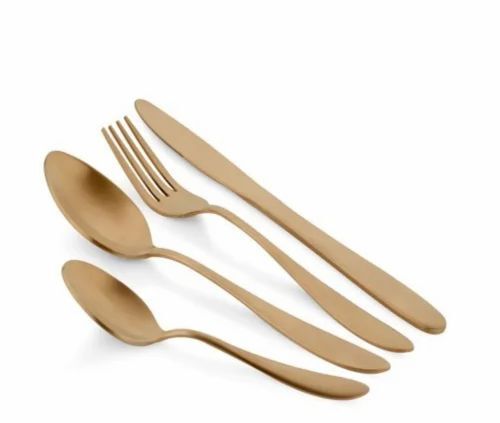 Stainless Steel Cutlery Set Copper Plated