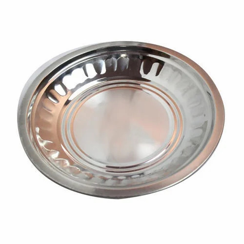 Stainless Steel Meenakshi Serving Plate