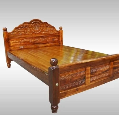 Brown Color Wooden Bed