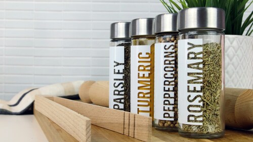 Printed Glass Jars - Color: Transparent