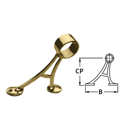 Brass Floor Bracket -1.5" Inch