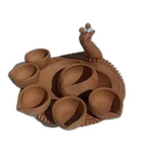 Brown Clay Diya Sets
