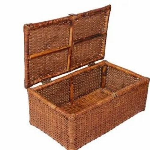 Flat Ratan Chest Basket