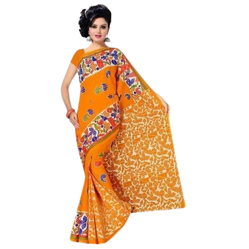 Ladies Casual Chapa Cotton Saree - Design: Standard
