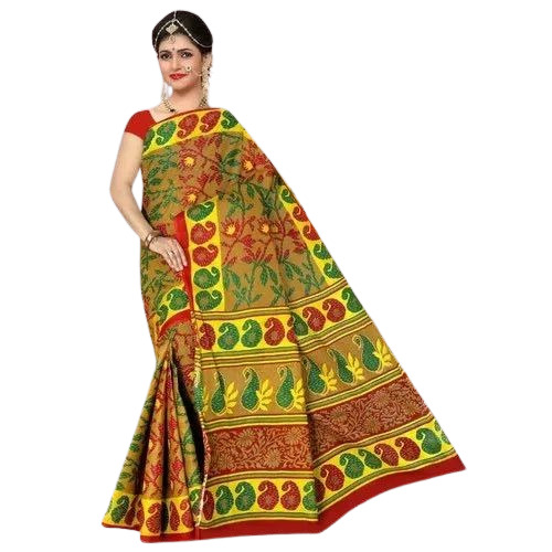 Ladies Handloom Cotton Chapa Saree