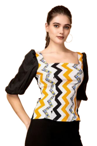 Ladies Party Wear Crepe Top