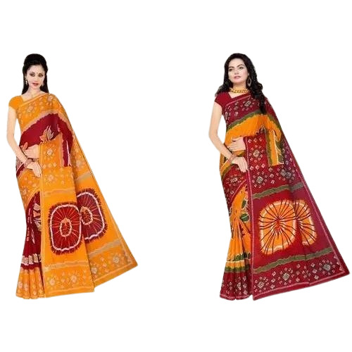 Ladies Printed Chapa Cotton Saree