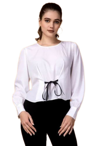 Ladies White Crepe Top