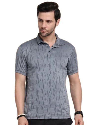 Mens Polyester Collar T Shirt