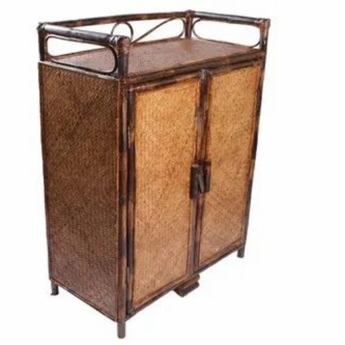 Rattan Shoe Rack Cabinet