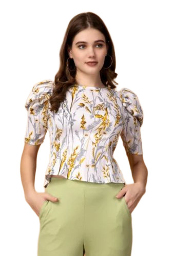 Round Neck Crepe Top