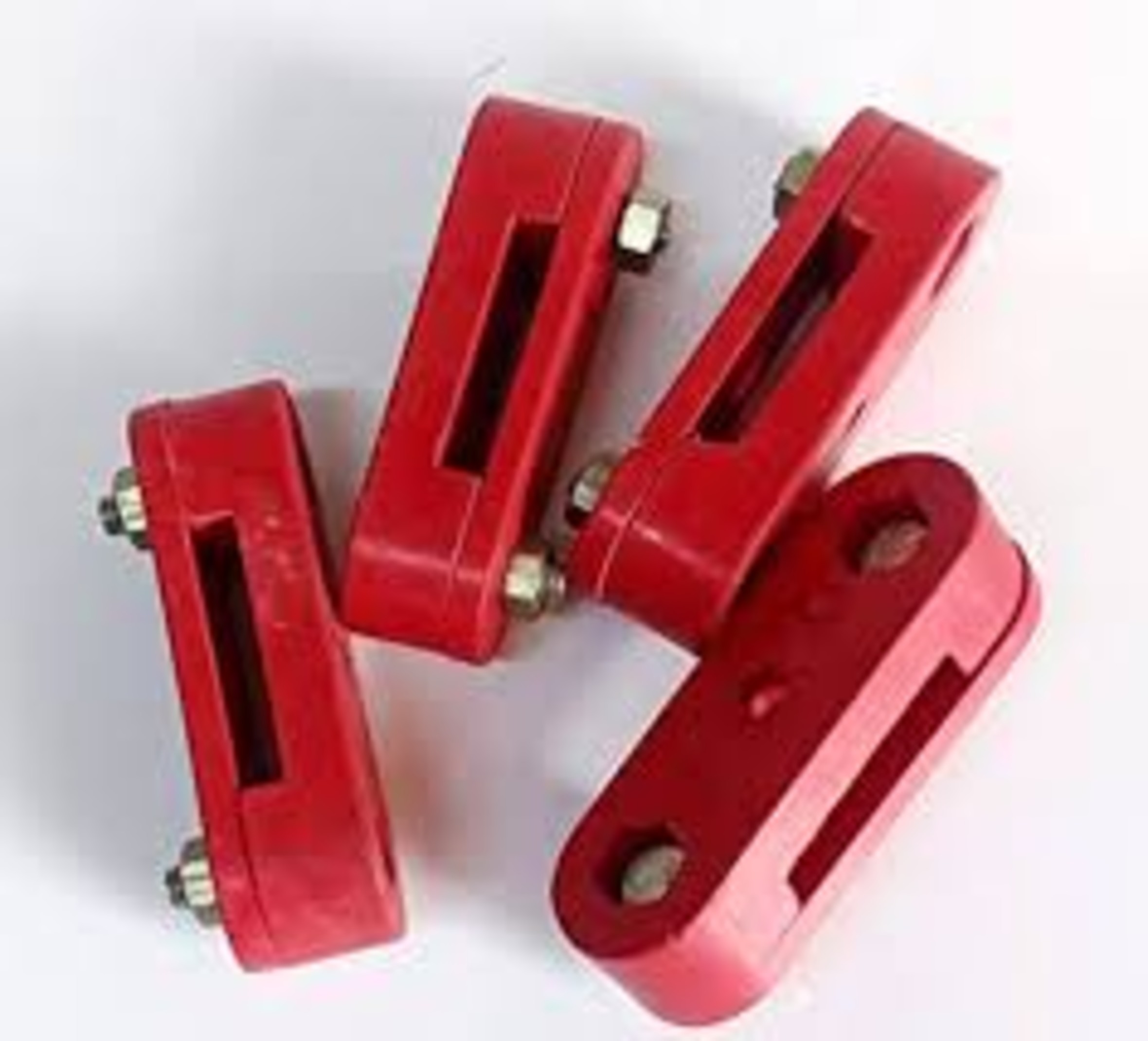 Insulator For Earthing Strip - DMC Material, 20mm, Red, 220V | Bolted, Low Maintenance, For GI and Copper Strips