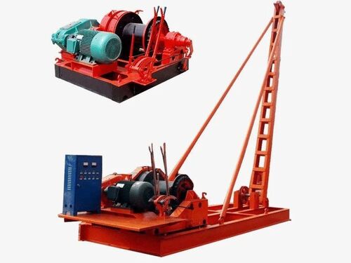 Piling Winch Machine - Color: Red