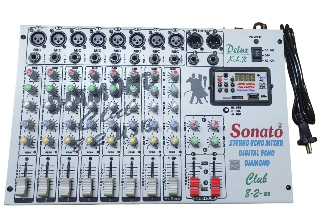 Sonato Stereo Echo Pa Mixers 8-2-Usb - Color: Multicolor