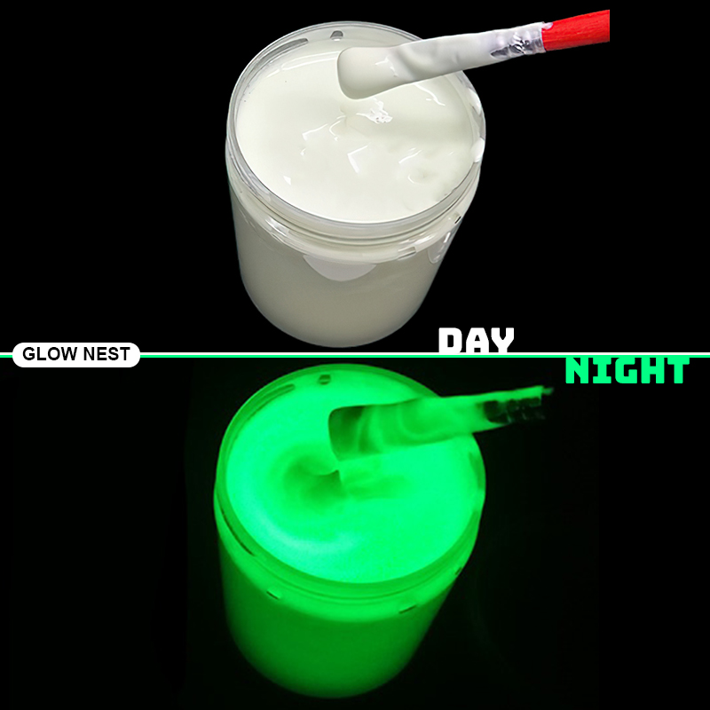 Green Glow In Dark Acrylic Paint Night Glow Paint Water Based