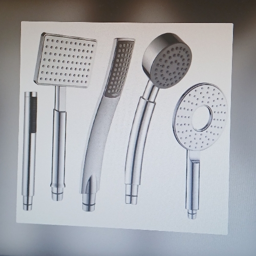 Telephone Shower - Stainless Steel/Chrome-Plated Brass, Metallic Color | Handheld Adjustable Spray, Flexible Hose, Multiple Settings, Durable, Comfortable Grip