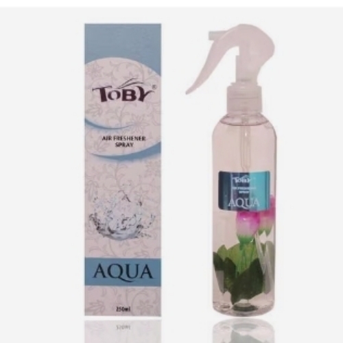Toby Air Freshner Aqua 250 Ml - Liquid Form, 250 Ml, Aqua Color | Personal Care Spray, Fresh Mist Quality