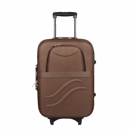 24 Inch Brown Luggage Trolley Bag - Feature: Durable