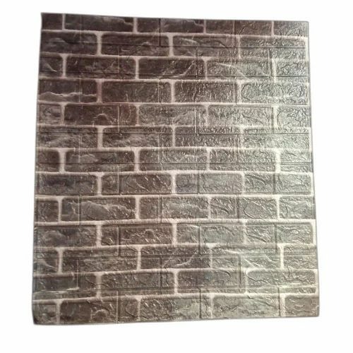 3d Pvc Multi Color Brick Wallpaper