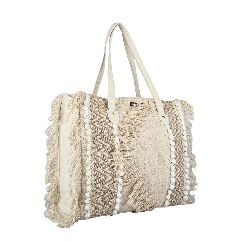 Ensac Jacquard Fabric Shoulder Bag