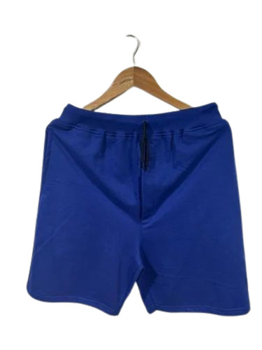 Men Cotton Blue Shorts