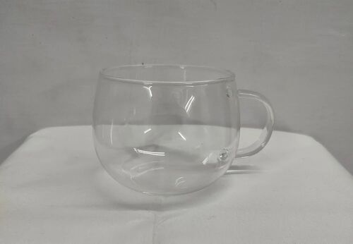 Tikishots Borosil Plain 410ml Glass Cup