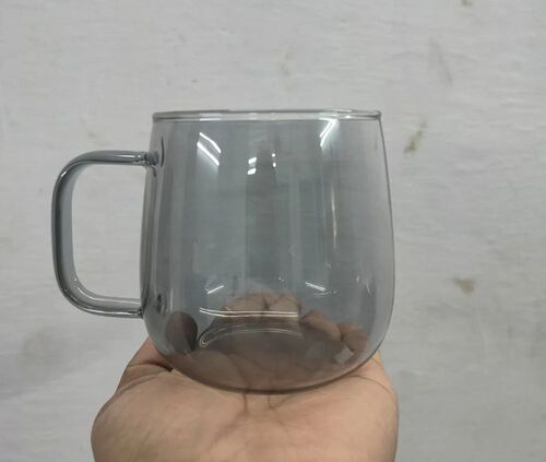 Tikishots Borosilicate 530ml Black Glass Cup