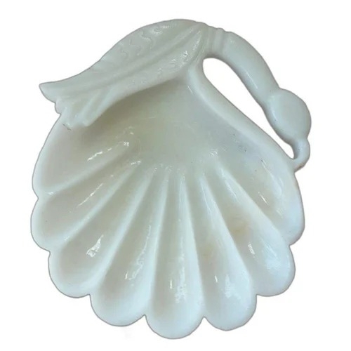 11inch White Marble Peacock Urli