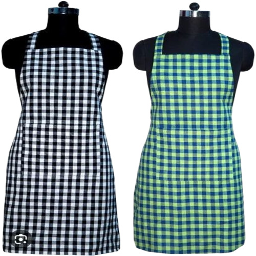 Checked Cotton Kitchen Apron
