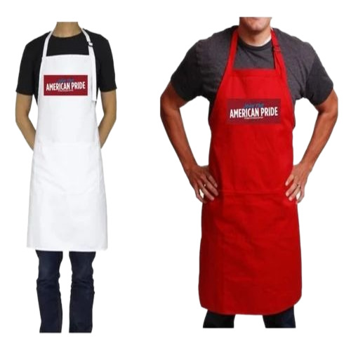 Red Cotton Kitchen Apron