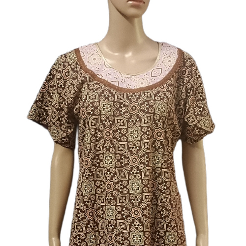 Short Sleeves Cotton Nighty