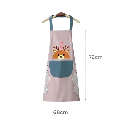 White Cotton Kitchen Apron