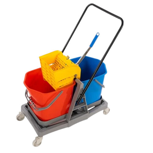 Double Bucket Moping Wringer Trolley 40 Liter