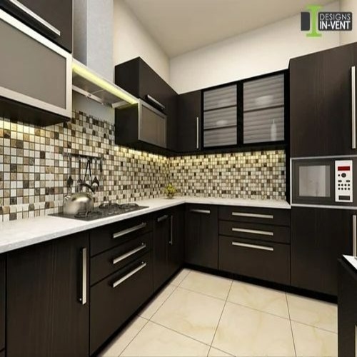 L Shape Modular Kitchen Interior Designing By A K MODERN INTERIOR
