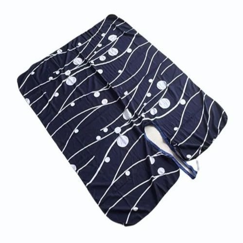 Navy Blue Printed Salon Apron