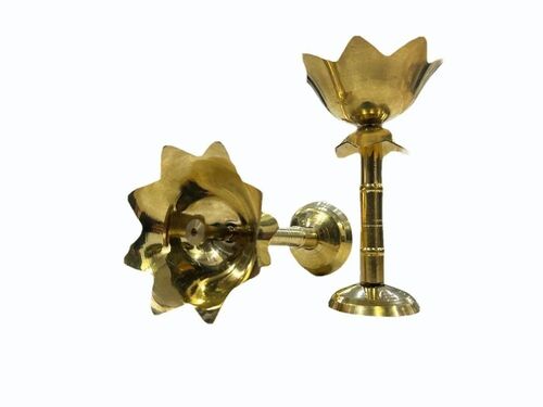 Good Quality Brass Lotus Stand Diya