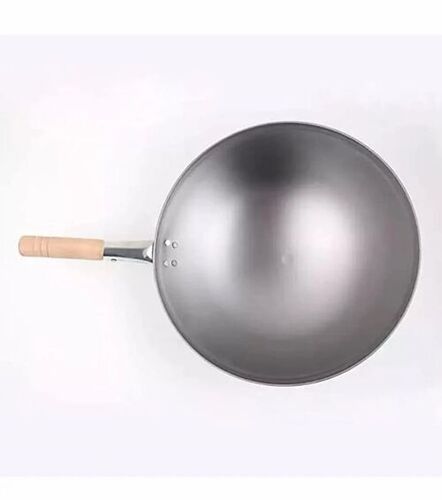 Iron Silver Chinese Wok