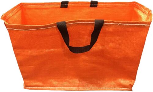 Orange Woven Bag - Woven Material, Orange Color | Waterproof, UV Resistant, Spacious Storage, Eco Friendly, Reusable