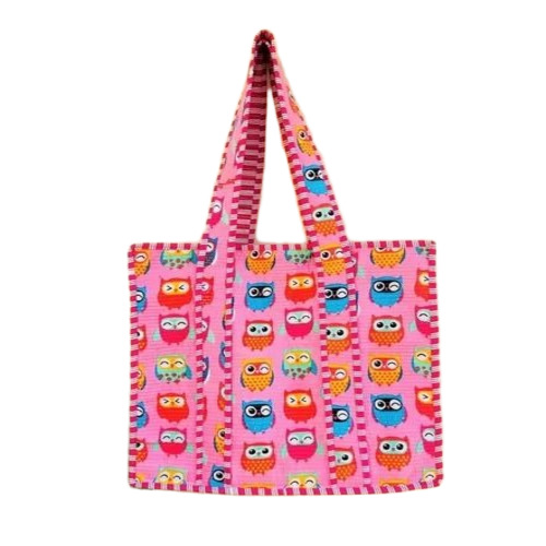Pink Cotton Quilted Bags