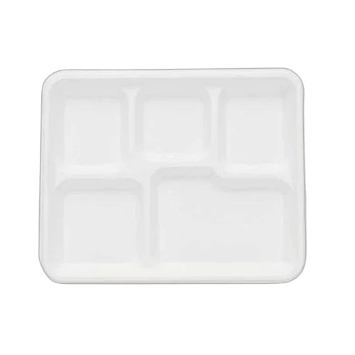 5 Compartment Sugarcane Bagasse Plate