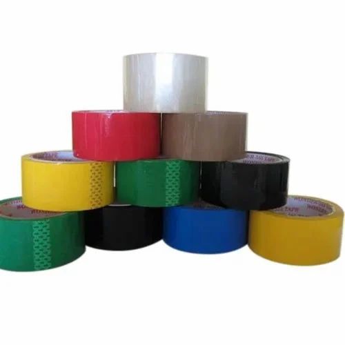 Bopp Colored Tape - 2 Inch Width, 50 Meter Length | Single Sided Adhesive, Eco Friendly, Fine Finish, Multi Color, Water Resistant