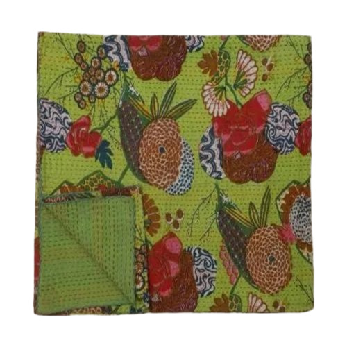 Green Kantha Quilt