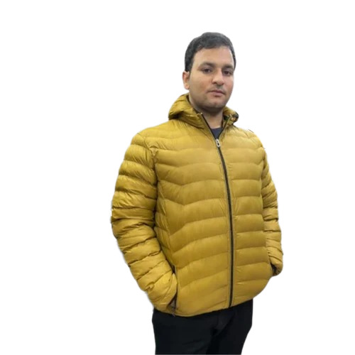 Men Full Sleeves Yellow Jacket