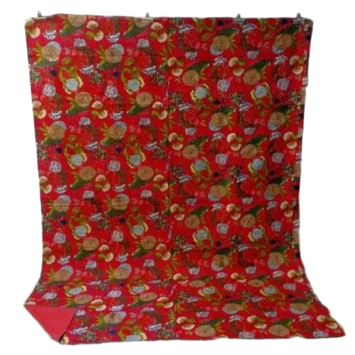 Red Kantha Quilt