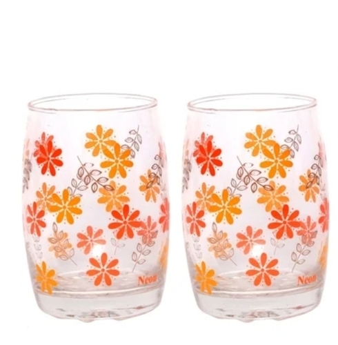 6 Pieces Set Printed Water Glass